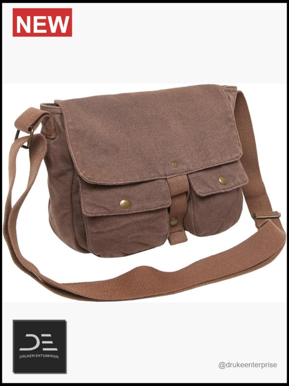 Vintage Canvas Messenger Bag Crossbody Shoulder Satchel for School Work